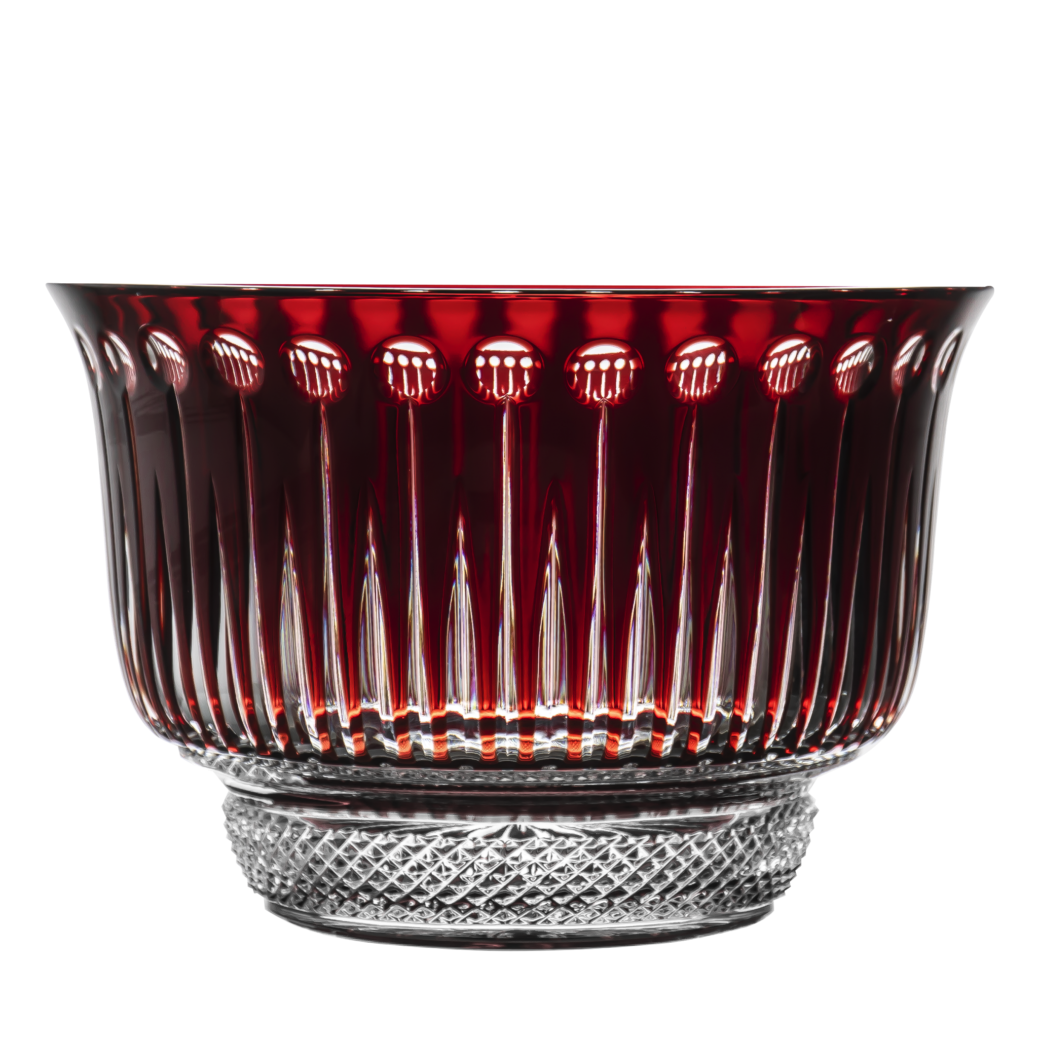 Fabergé Xenia Ruby Red Punch Bowl 11 in - Ajka Crystal