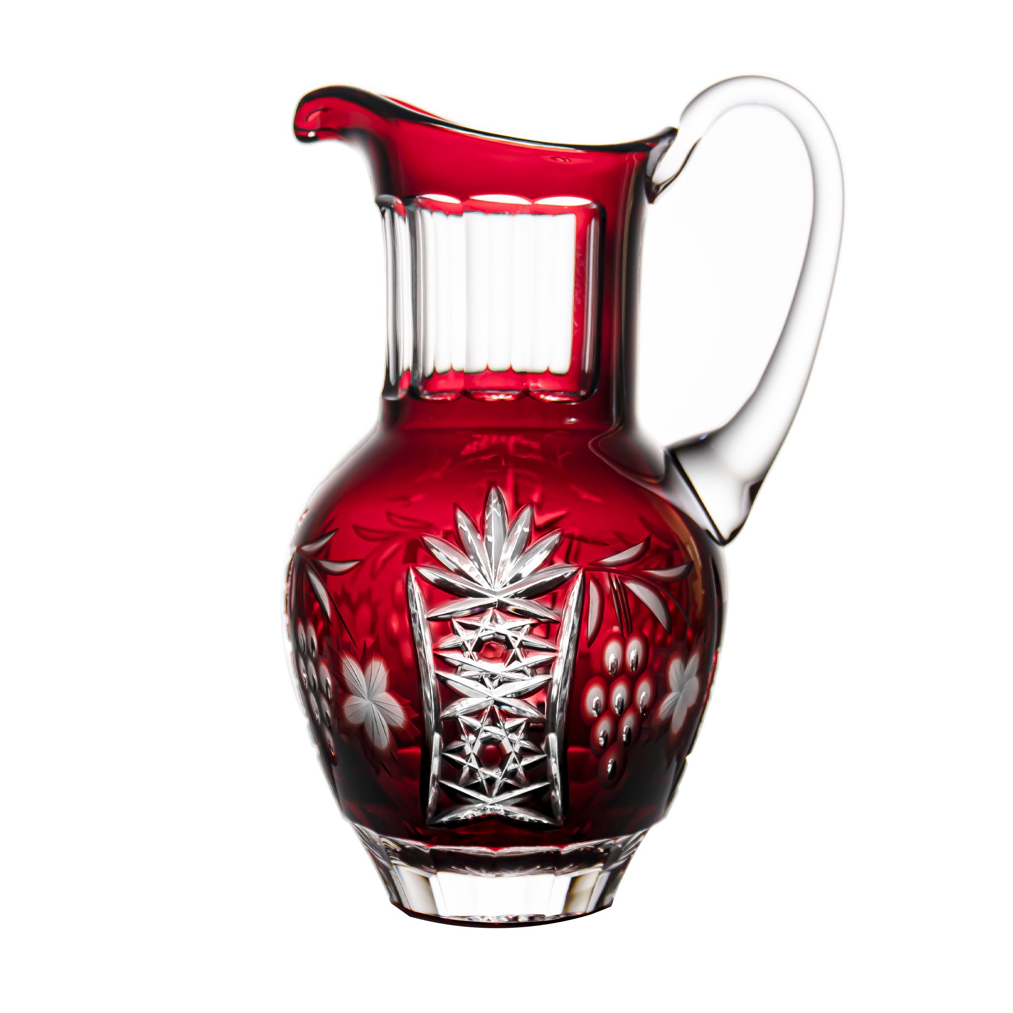 Marsala Ruby Red Pitcher 40.6 oz - Ajka Crystal