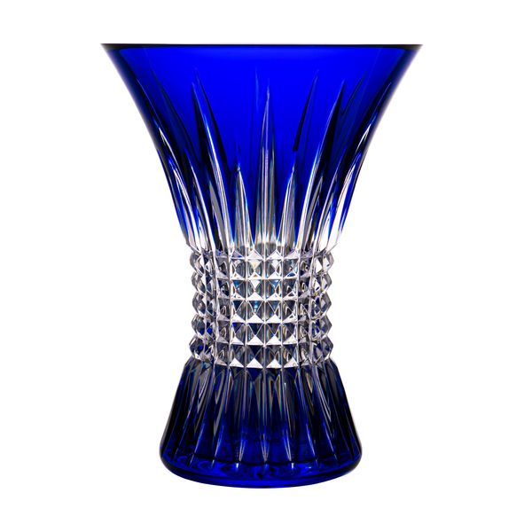 ウォーターフォード　花瓶　ダイヤモンドコバルト Waterford Lismore Diamond Blue Vase 8.1 in - Ajka Crystal