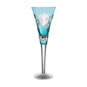 Waterford Snowflake Wishes ‘2018 Happiness’ Turquoise Champagne Flute
