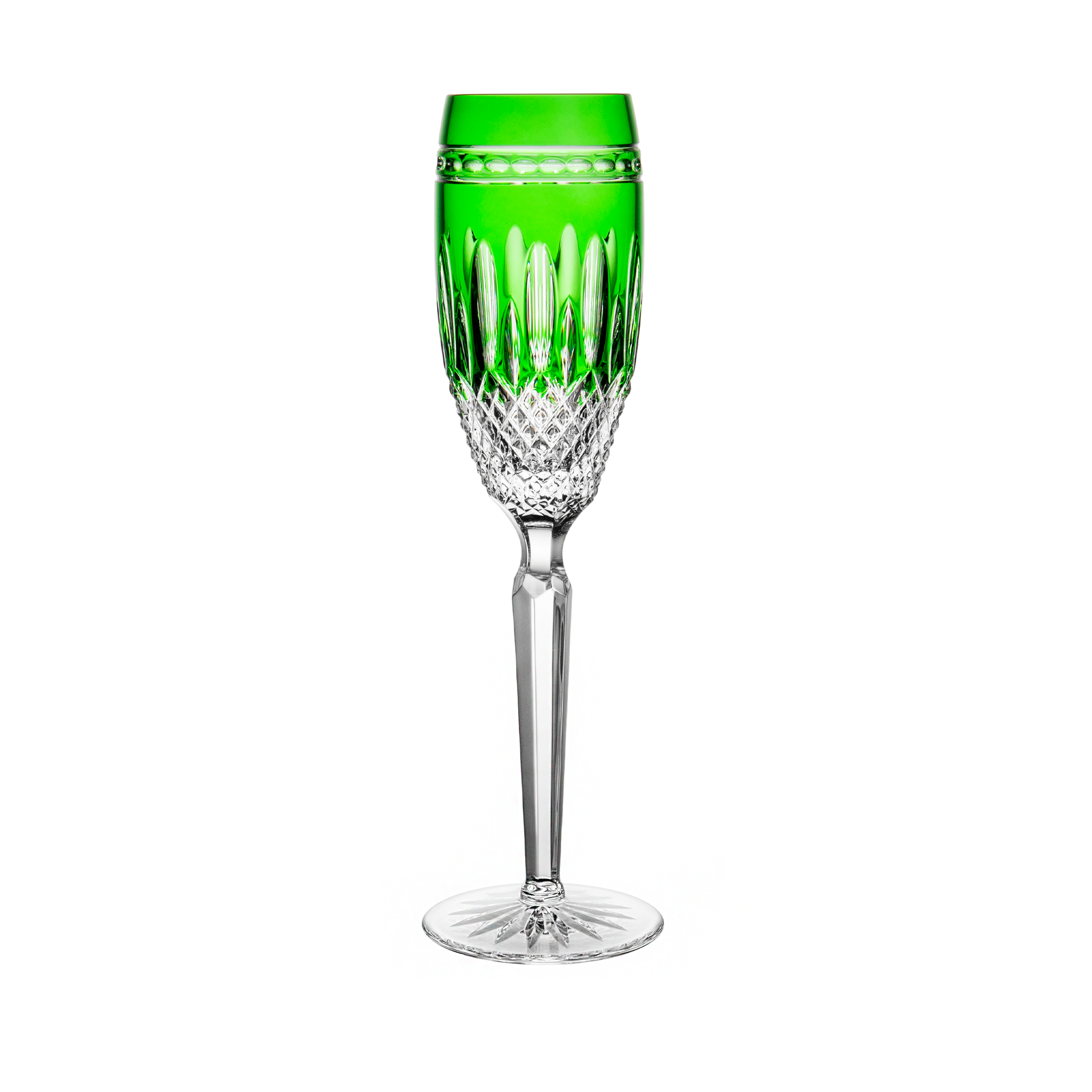 Waterford Clarendon Green Champagne Flute - Ajka Crystal
