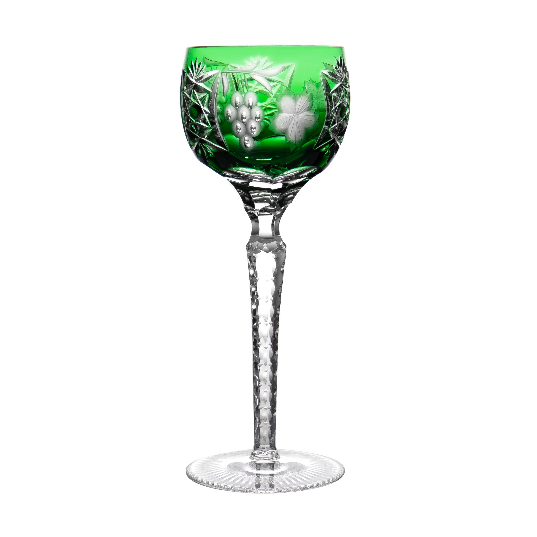 Marsala Green Large Wine Glass - Ajka Crystal