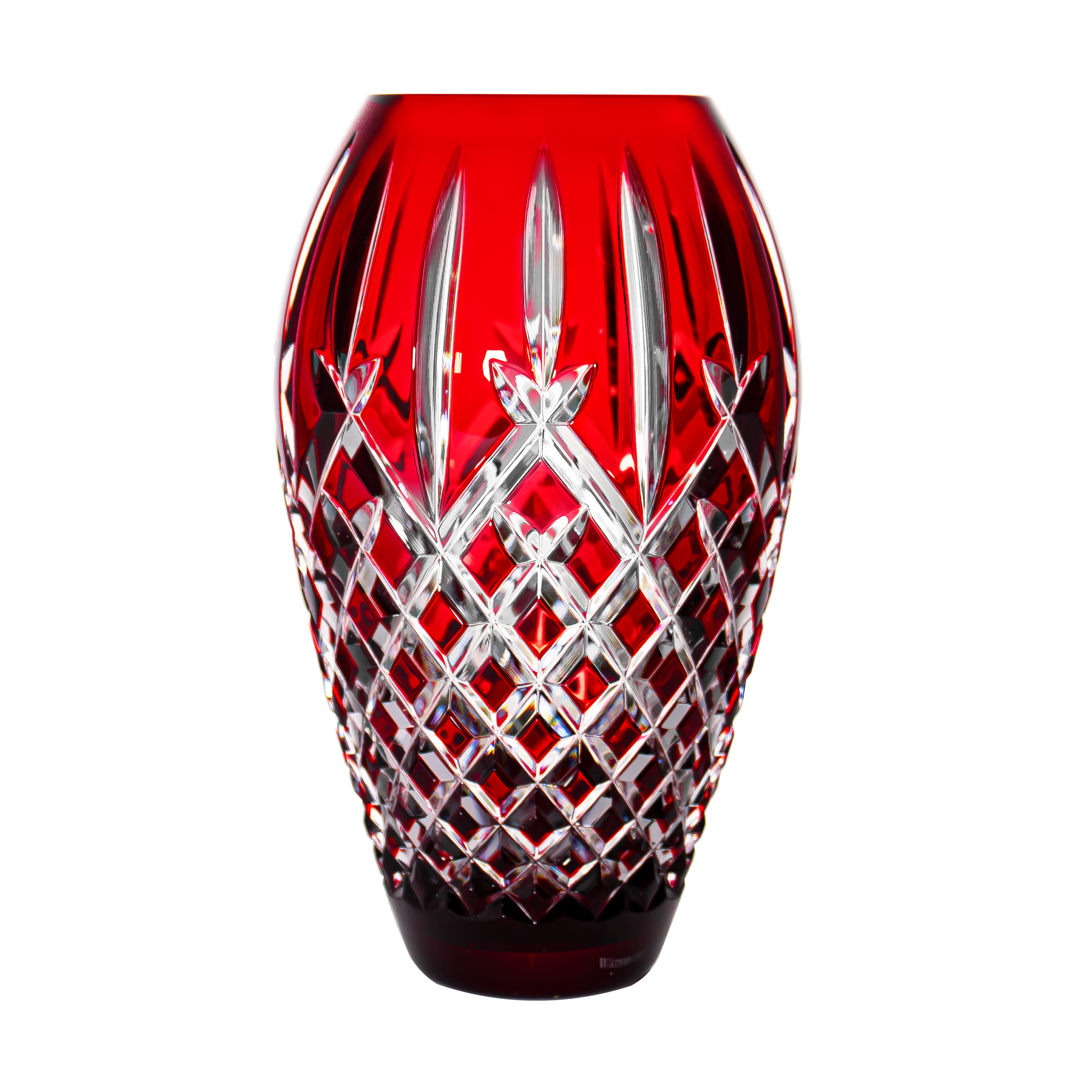Waterford Araglin Prestige Ruby Red Vase 9.1 in - Ajka Crystal