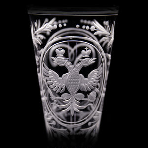 Ajka Crystal Double-Headed Eagle Wine Glass