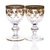 Set of 2 Oman Water Goblet with Gold Accent