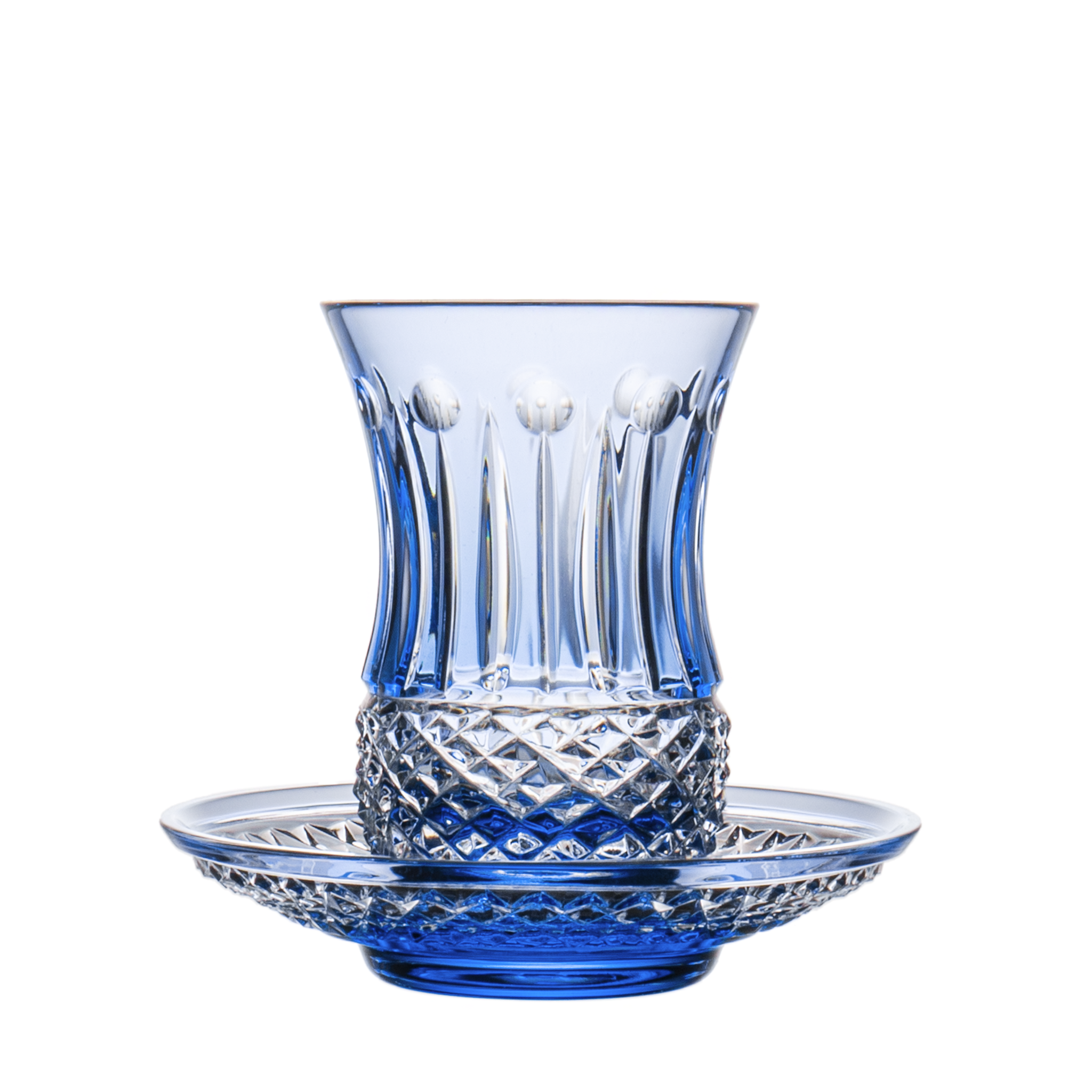 Fabergé Xenia Light Blue Tea Cup Set - Ajka Crystal