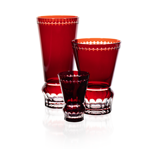 Ajka Crystal Ruby Red Barware Set of 3