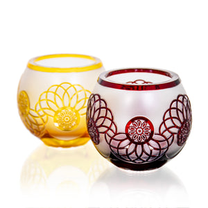 Ajka Crystal Dreamweaver Ruby Red Votive