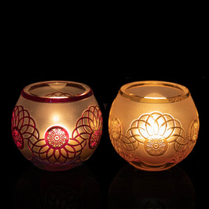 Ajka Crystal Dreamweaver Ruby Red Votive