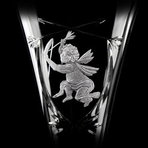 Ajka Crystal Angels Champagne Flute Set of 2