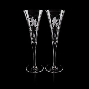 Ajka Crystal Angels Champagne Flute Set of 2