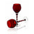 Ajka Crystal Velvet Ruby Red Water Goblet