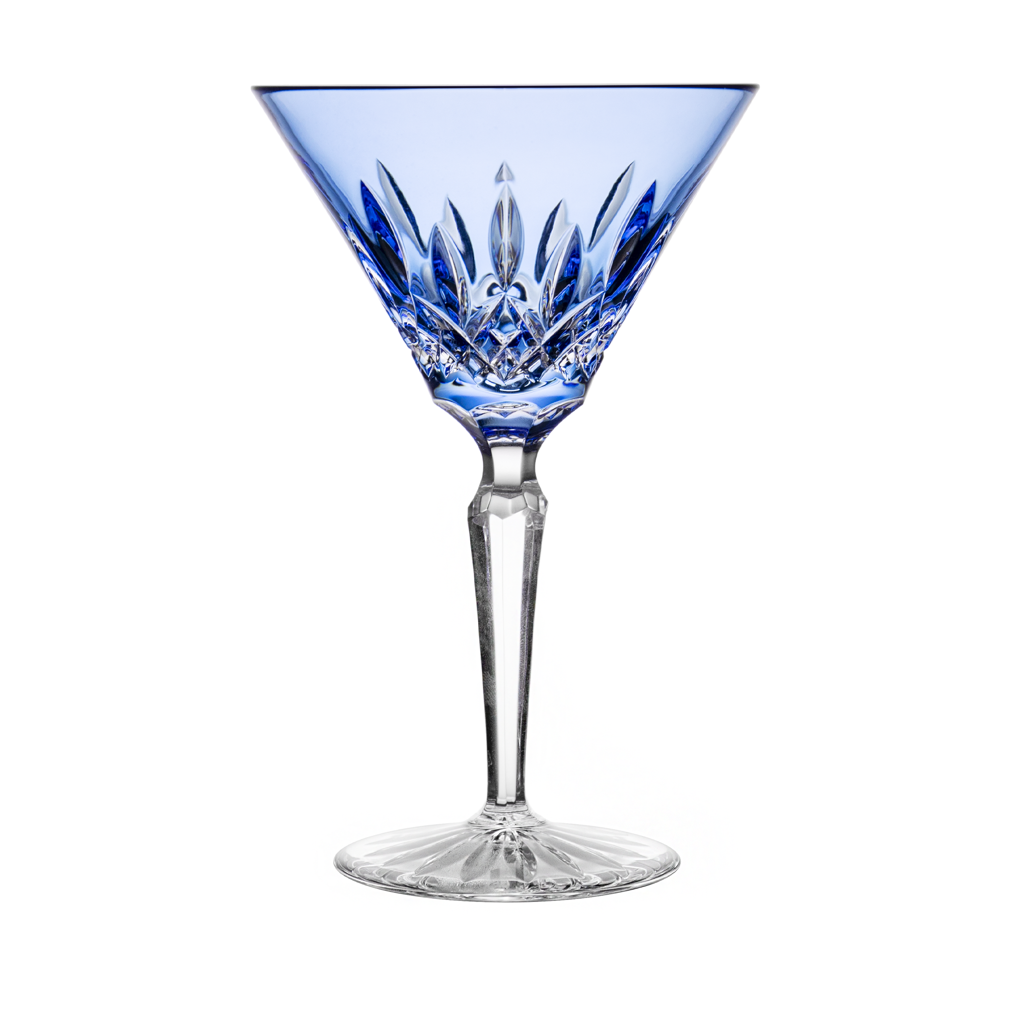 Waterford Lismore Light Blue Martini Glass - Ajka Crystal