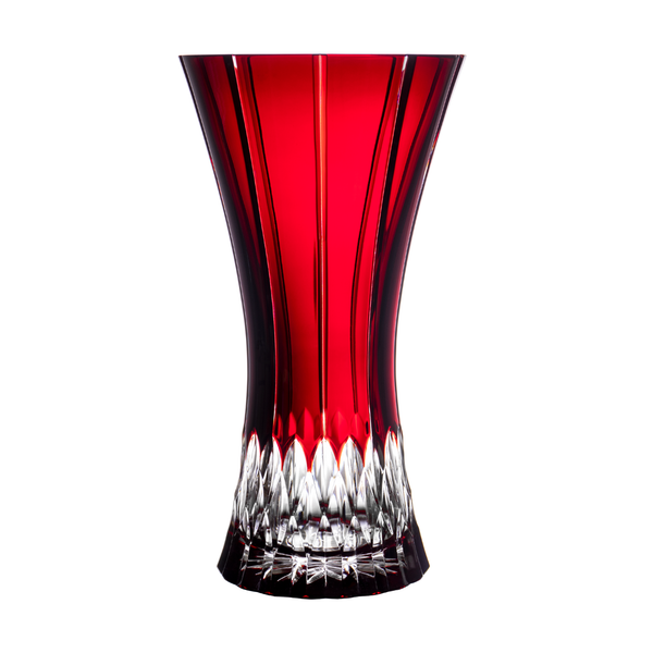 Castille Ruby Red Vase 11.8 in 2nd Edition - Ajka Crystal