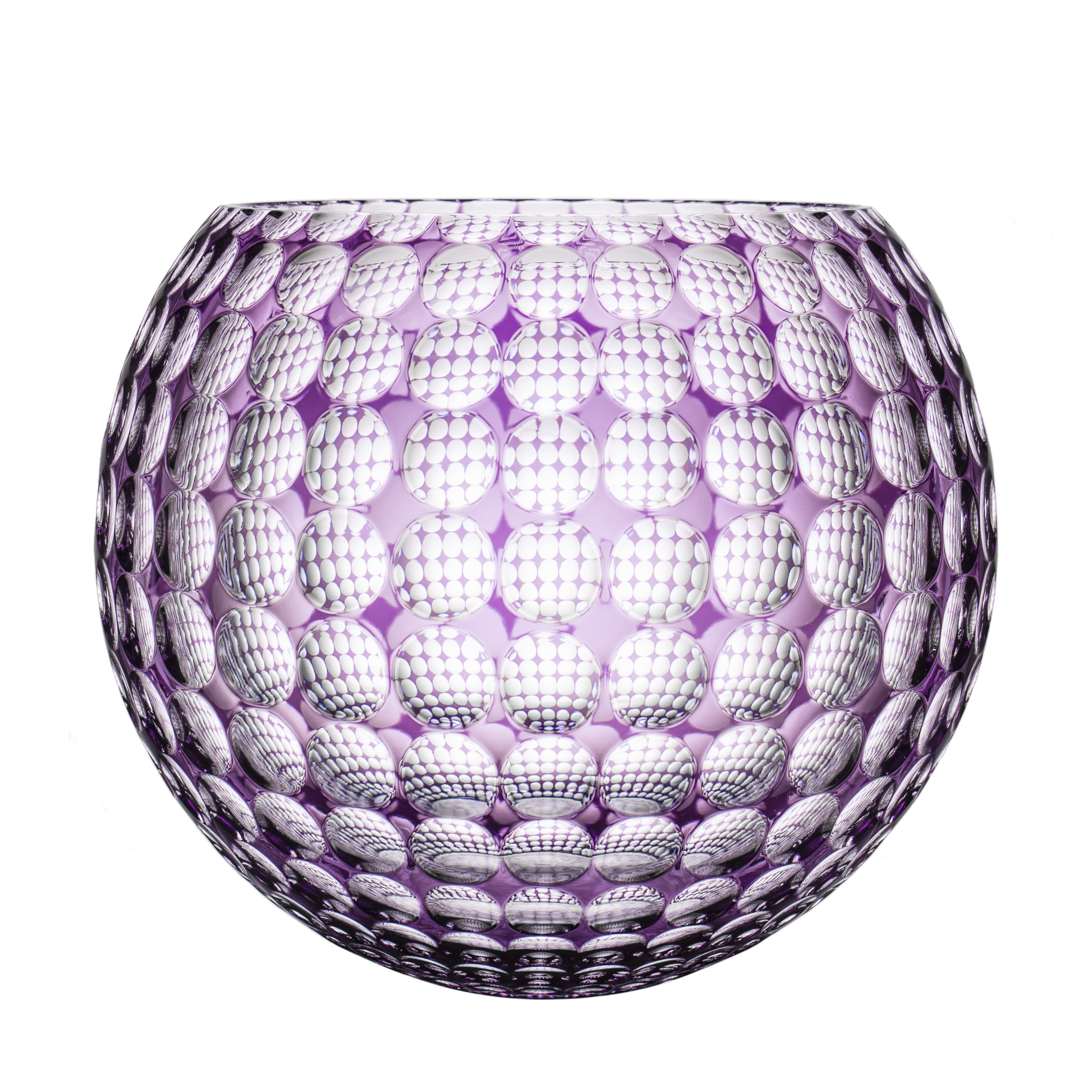 Val Saint Lambert Kaleido Purple Vase 15.8 in