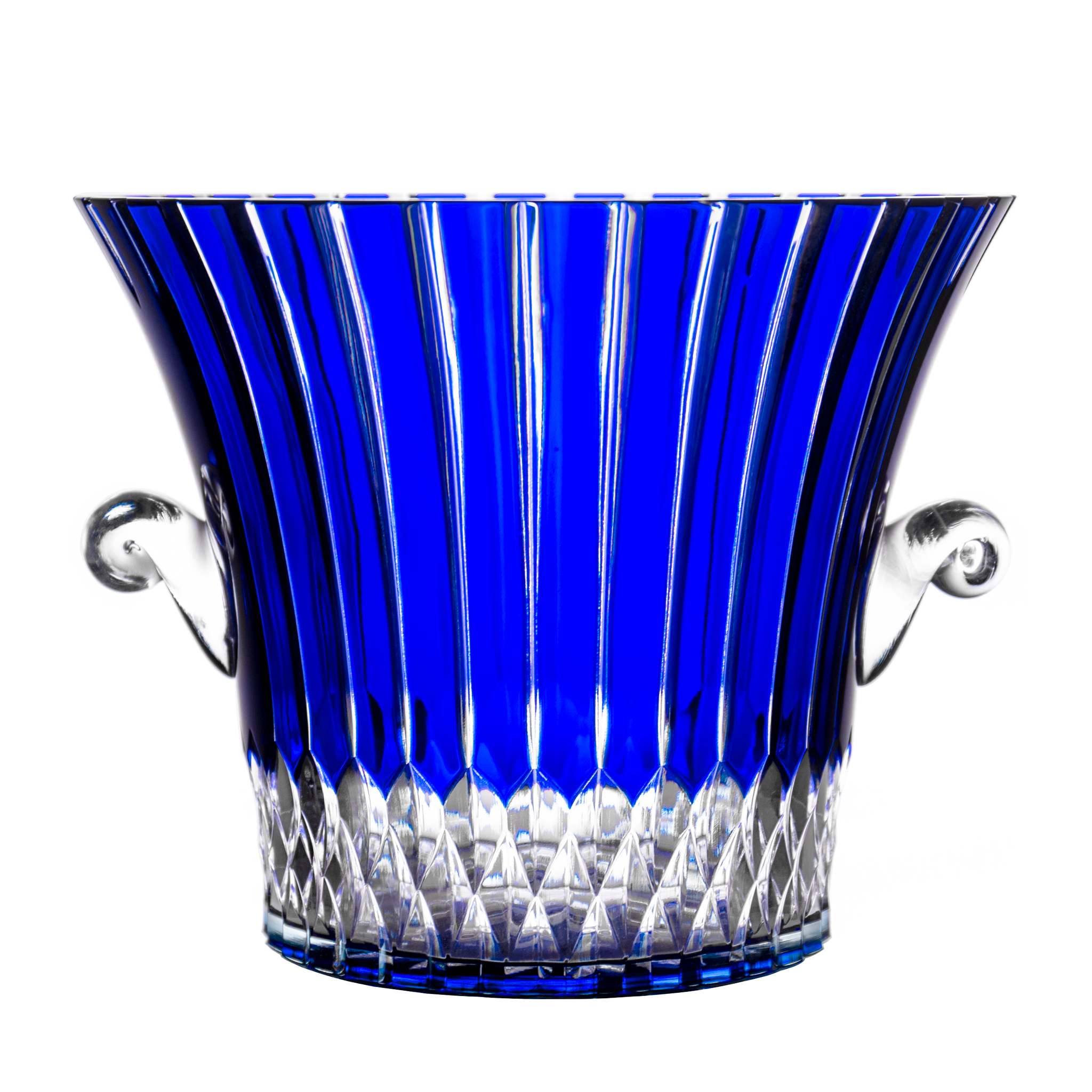 Castille Blue Ice Bucket 9.8 in 2nd Edition - Ajka Crystal display picture 1