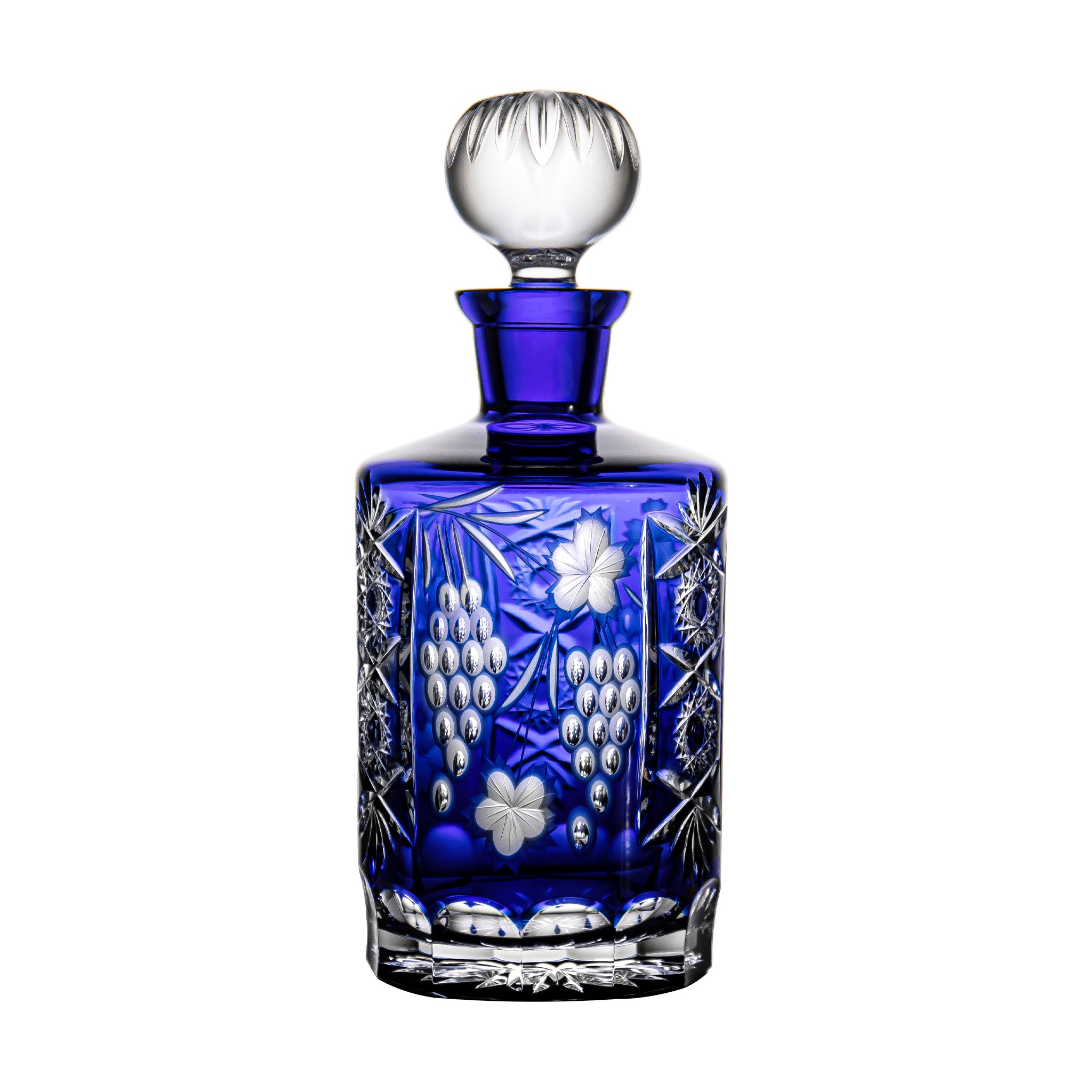 Marsala Blue Decanter 23.7 oz - Ajka Crystal