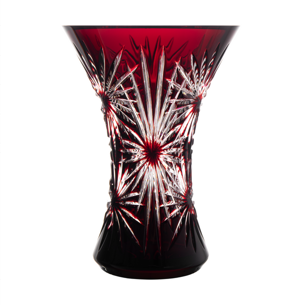 Easter Ruby Red Vase 8.1 in - Ajka Crystal