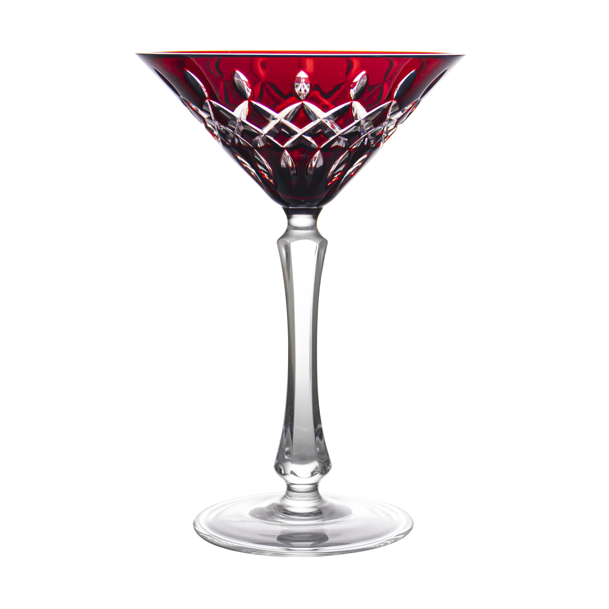 Birks Crystal New England Ruby Red Martini Glass