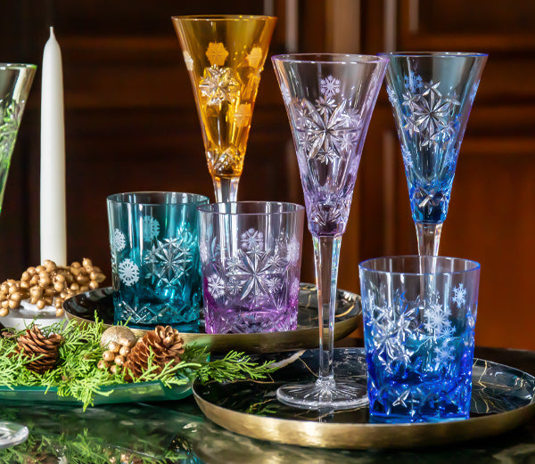 SNWFLK WISHES AQUA Boheme Cristal Glass deals