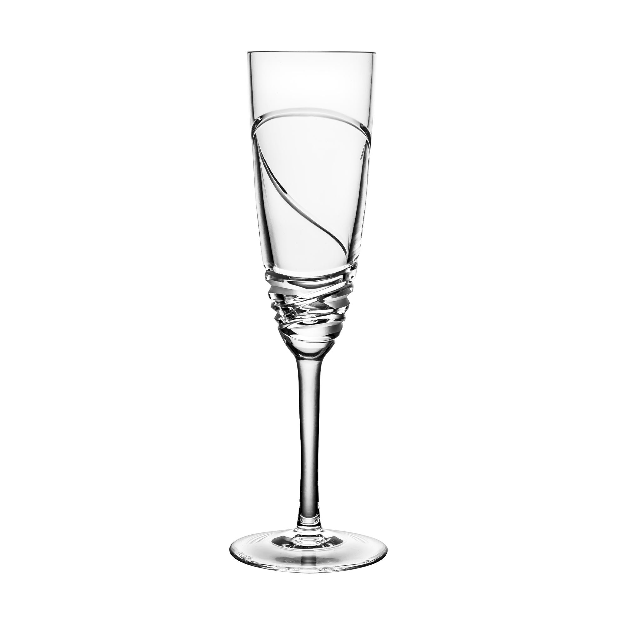 Birks Crystal Silver Ribbon Champagne Flute