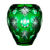 Snowflake Dreams Green Vase 6.9 in