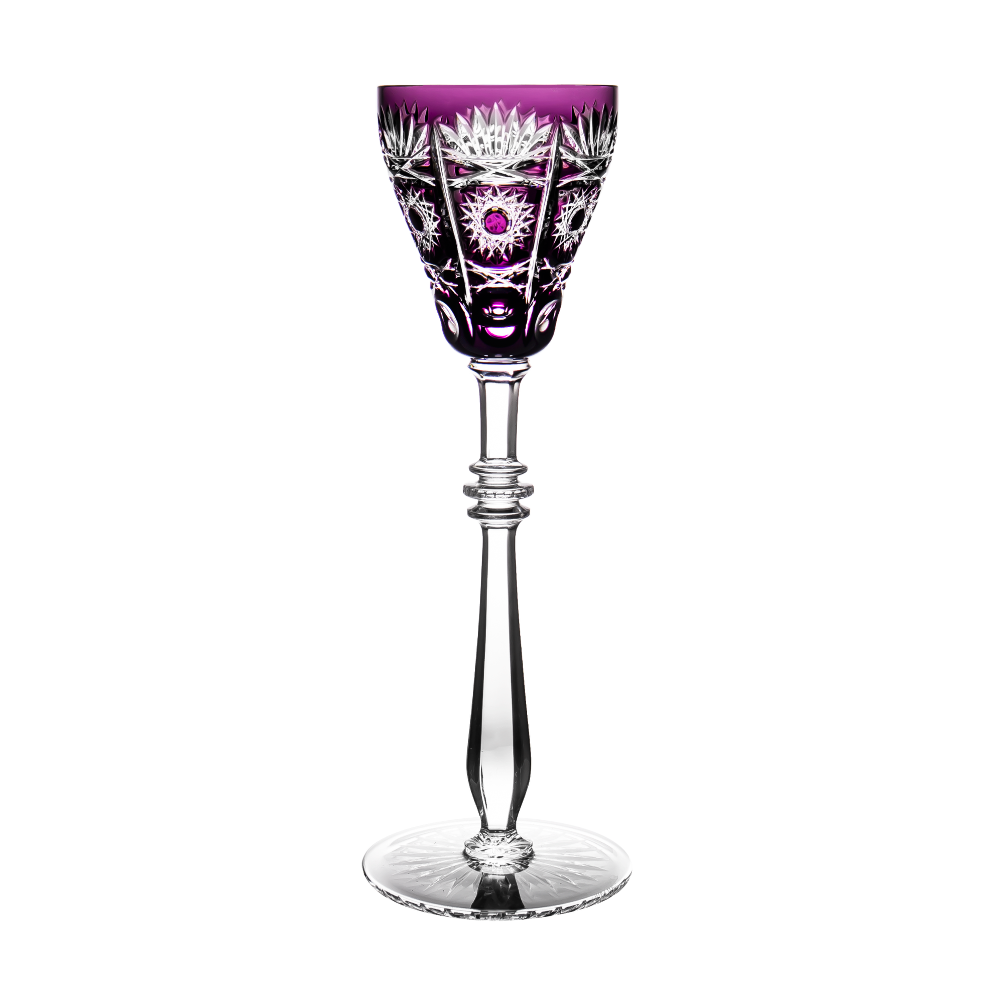 Fabergé Czar Bellagio Purple Large Wine Glass 10.6in