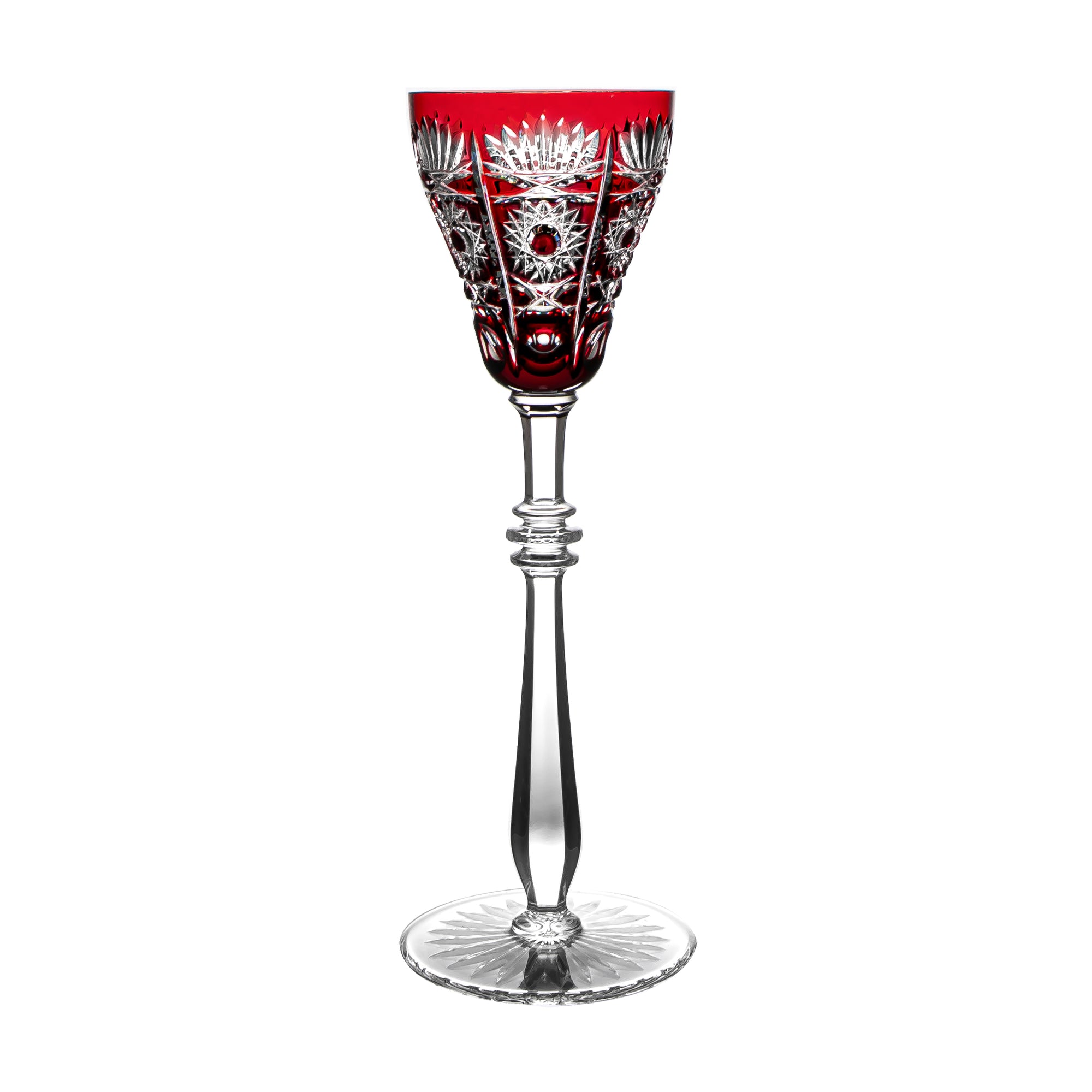 Fabergé Czar Bellagio Ruby Red Large Wine Glass 10.6in