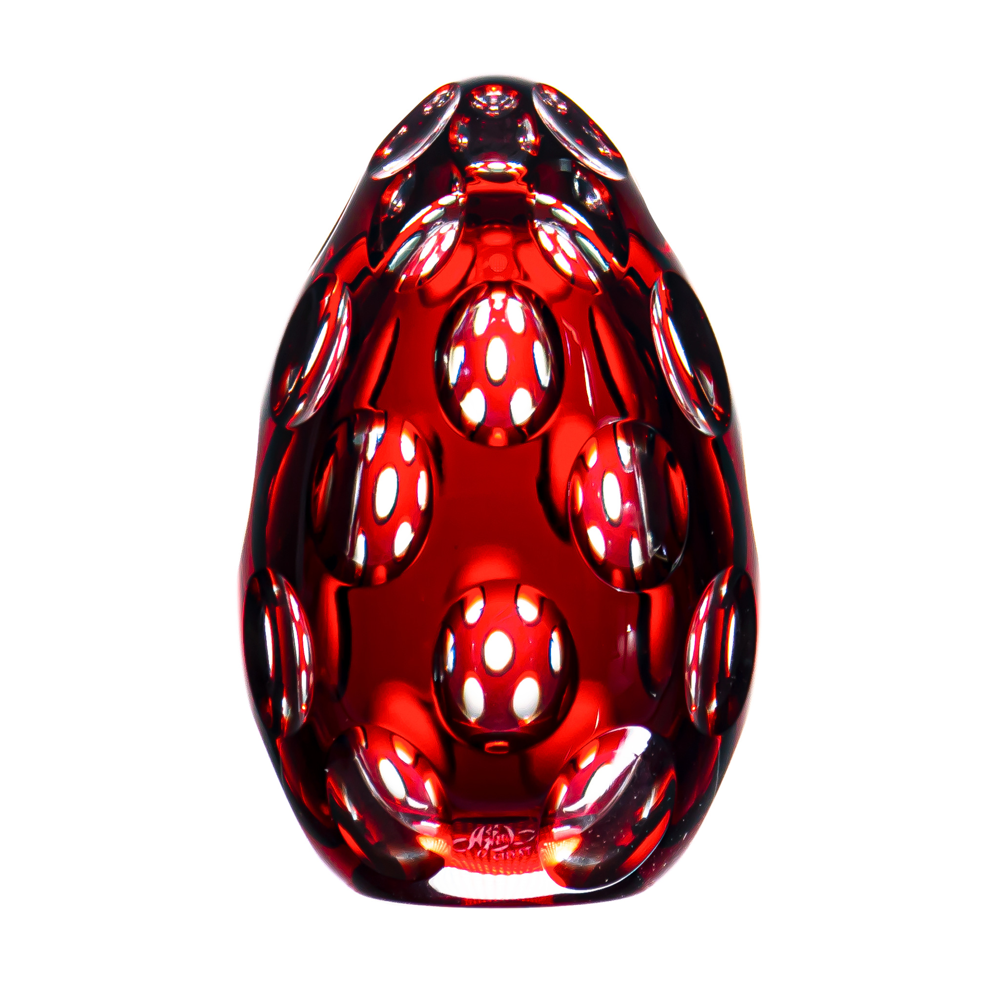 Easter Ruby Red Egg 3.9 in