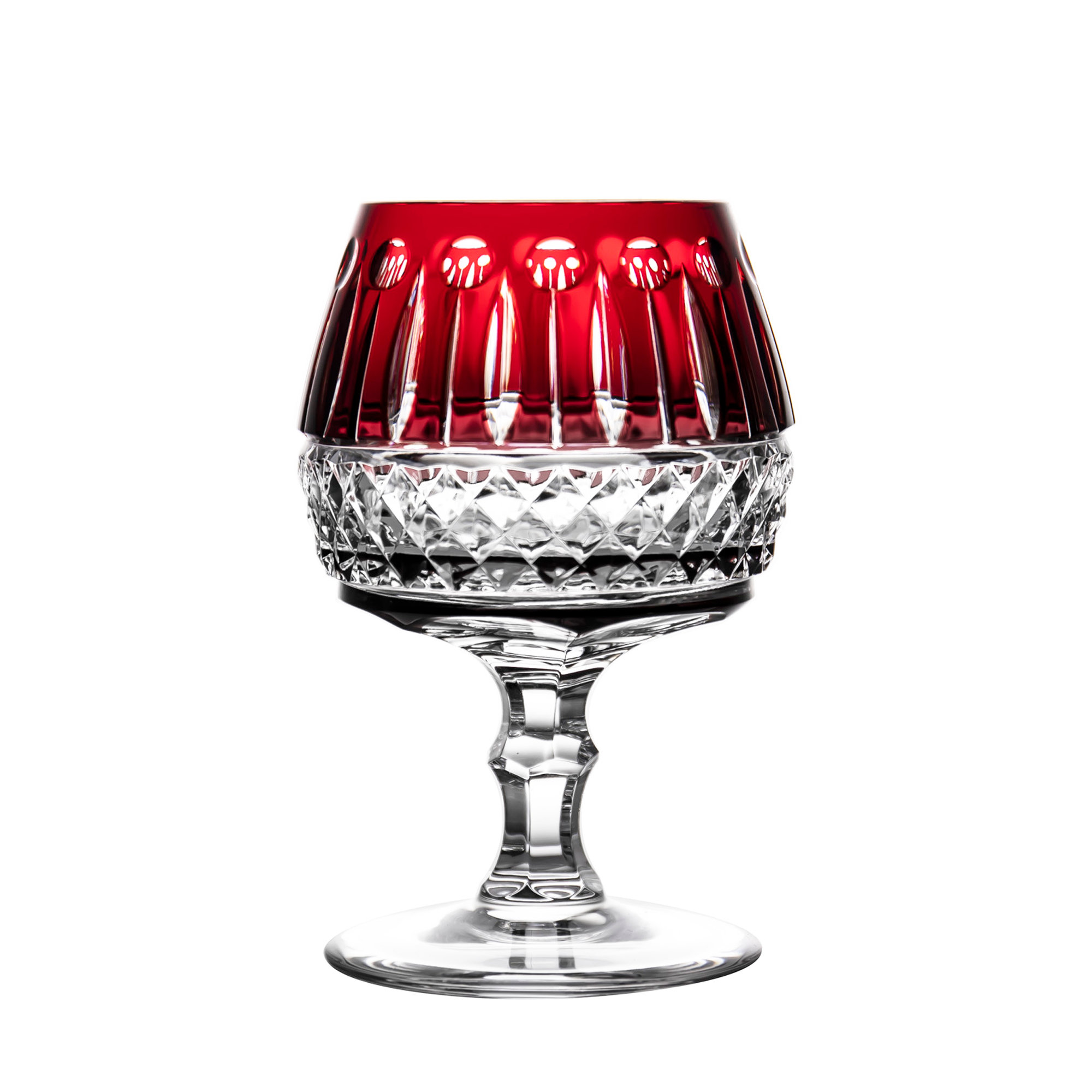 Fabergé Xenia Ruby Red Brandy Glass
