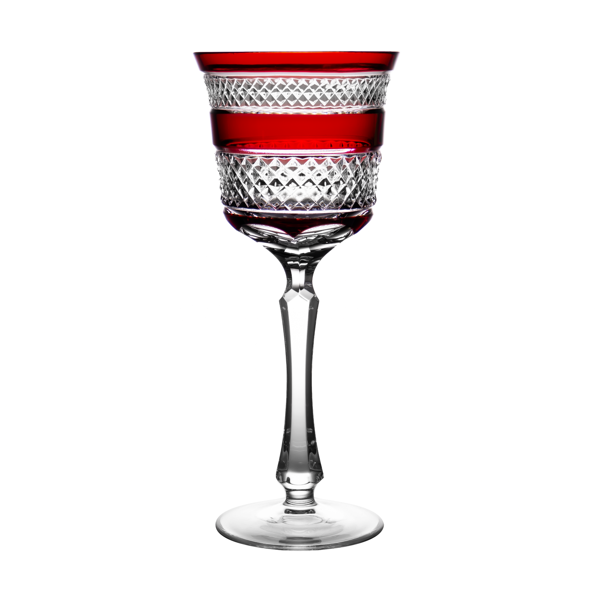 Cristal de Paris Deauville Ruby Red Water Goblet