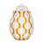 Easter Double Cased Golden And White Egg Paperweight 4.7 in