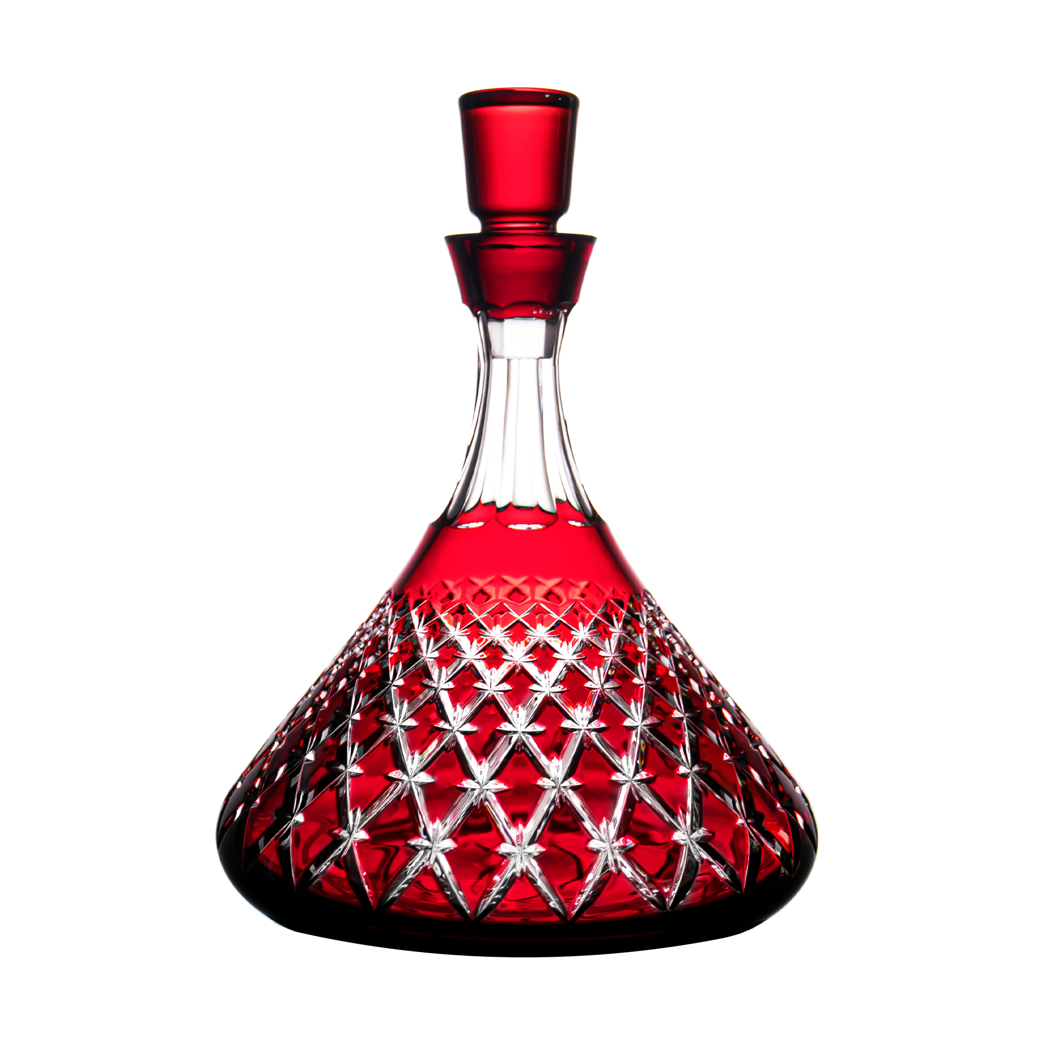 Ajka Majesty Ruby Red Lead Crystal Cordial Liqueur