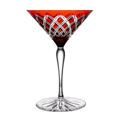 Fabergé Na Zdorovye Ruby Red Martini Glass - Ajka Crystal