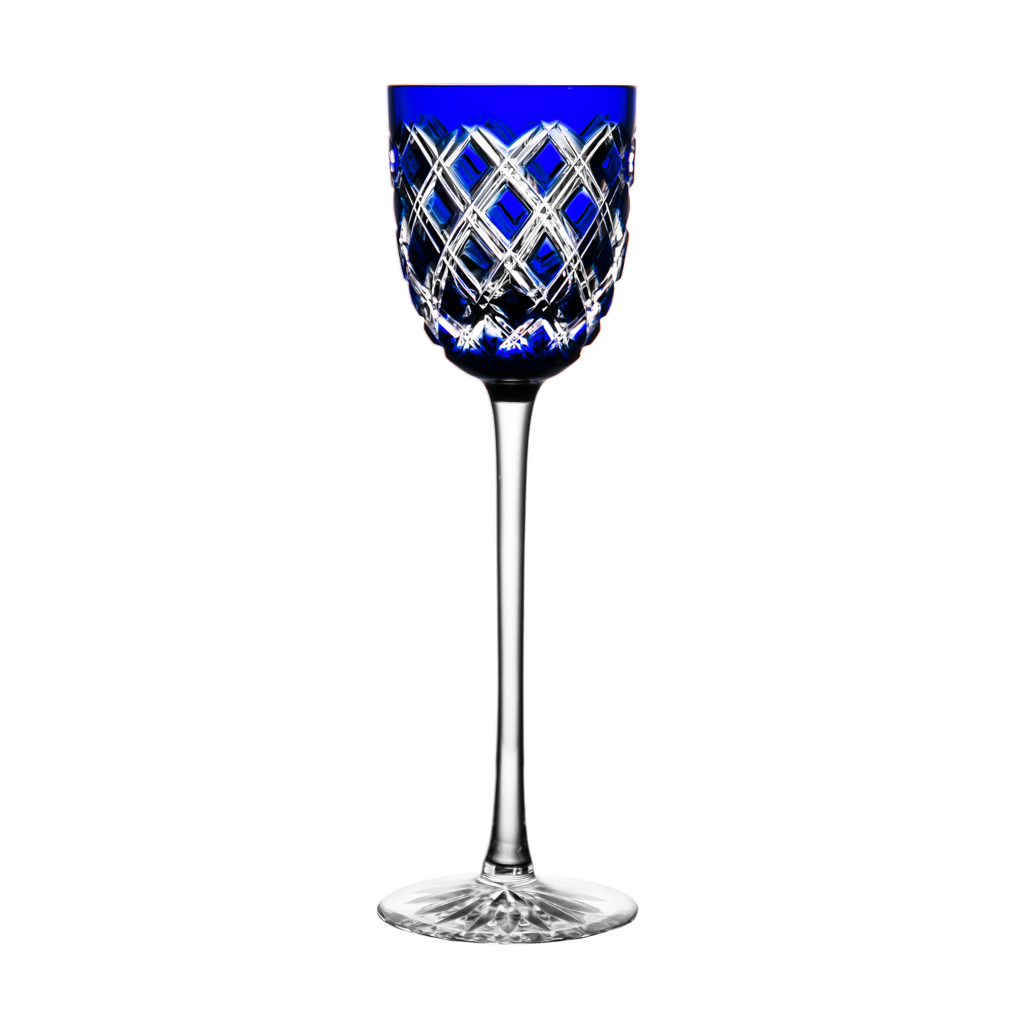 Val Saint Lambert Kaleido Light Blue Champagne Flute - Ajka Crystal