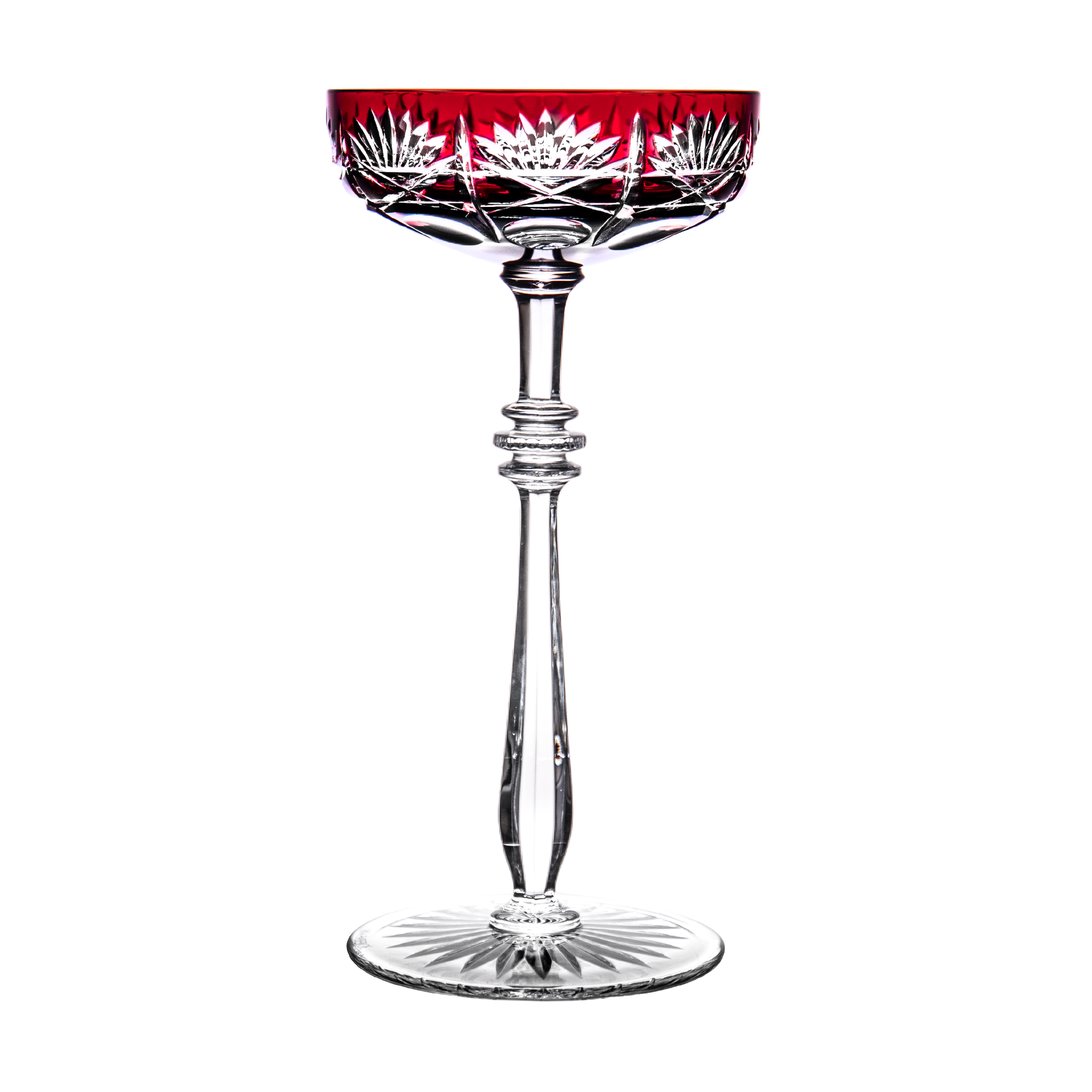 Fabergé Czar Bellagio Ruby Red Champagne Coupe