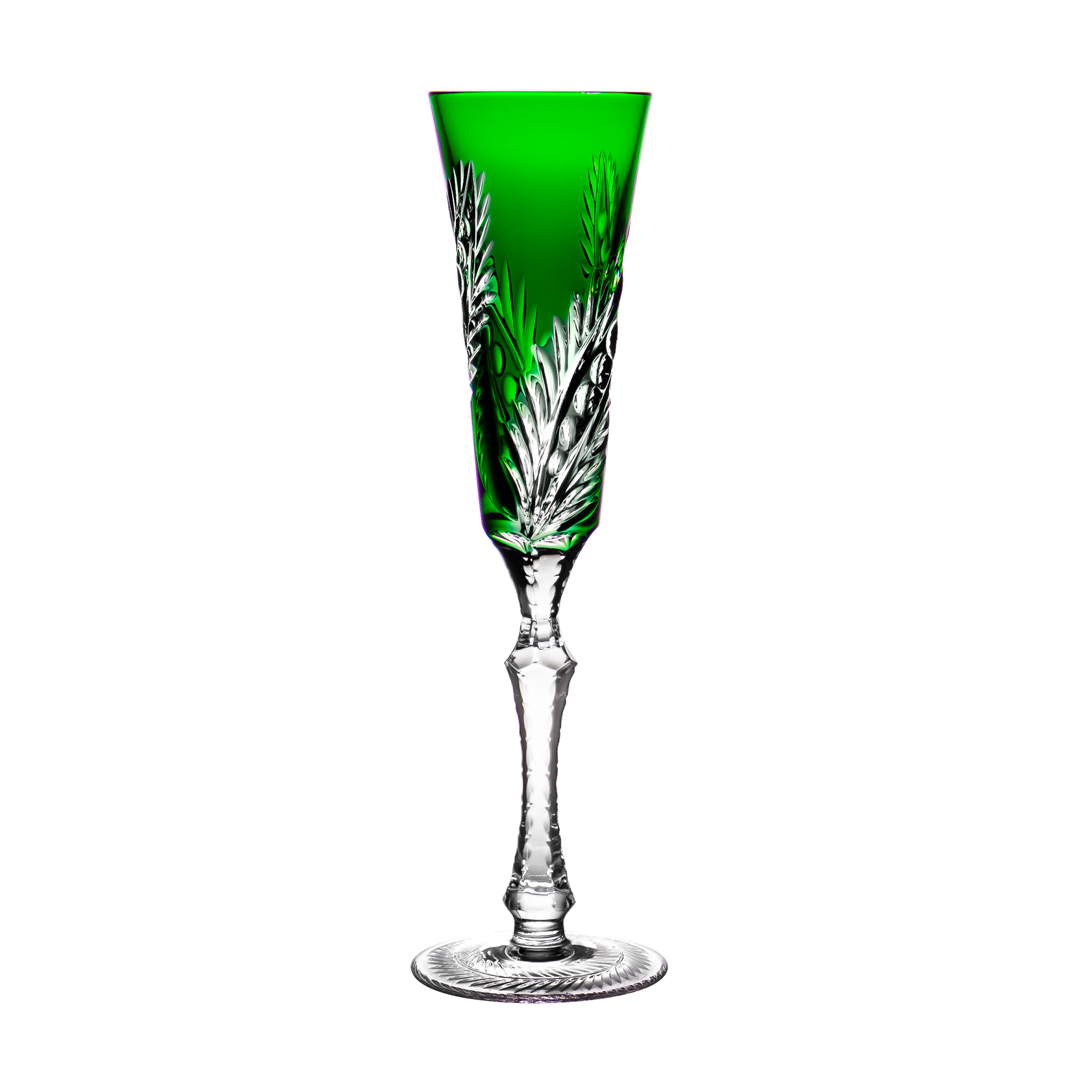 Fabergé Plume Green Champagne Flute
