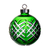 Holly Green Ball Ornament 2.9 in