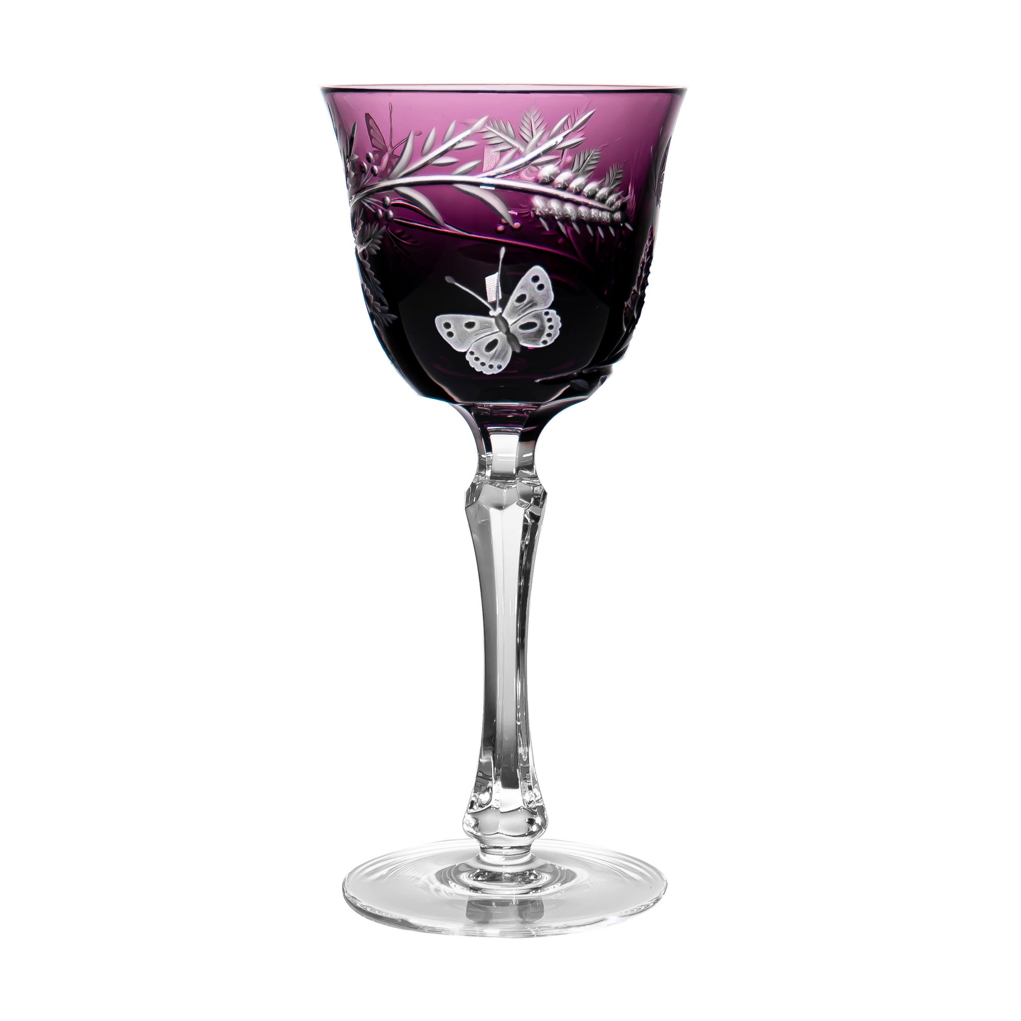 Butterfly Purple Small Wine Glass