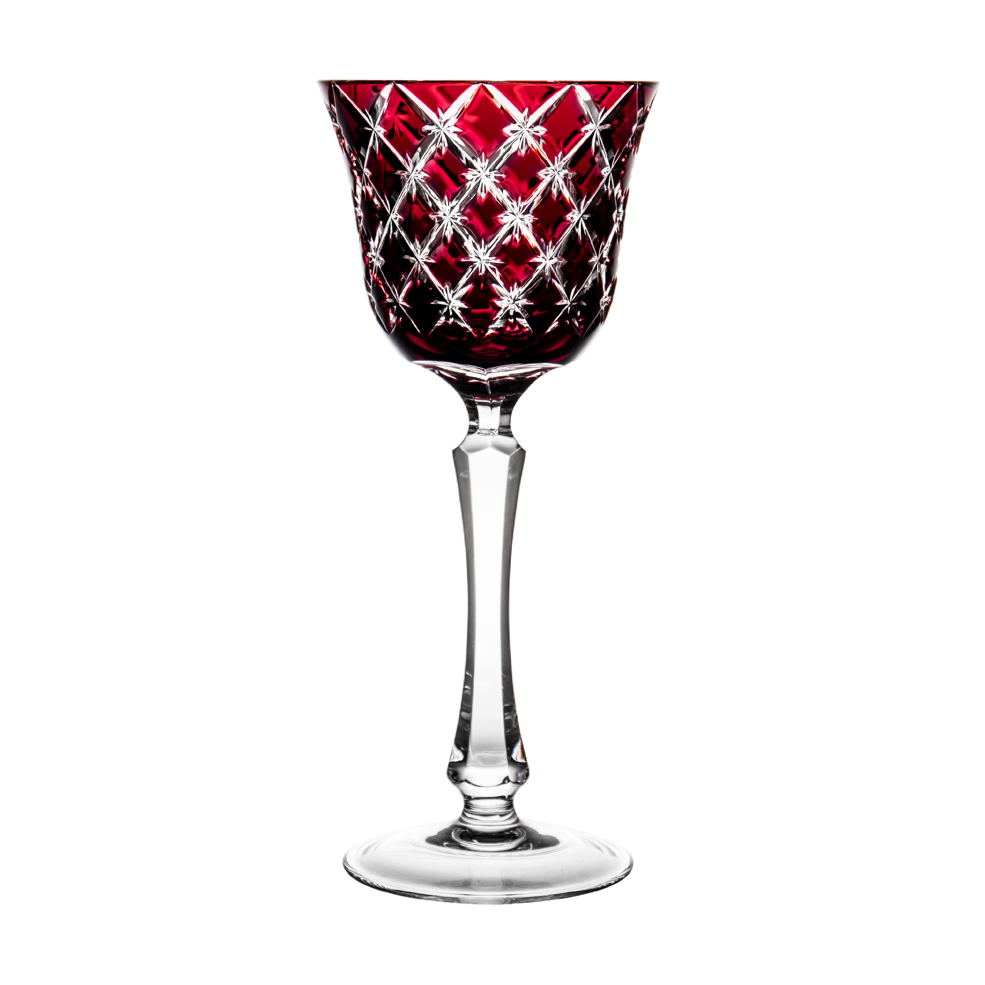 Stars Ruby Red Small Wine Glass