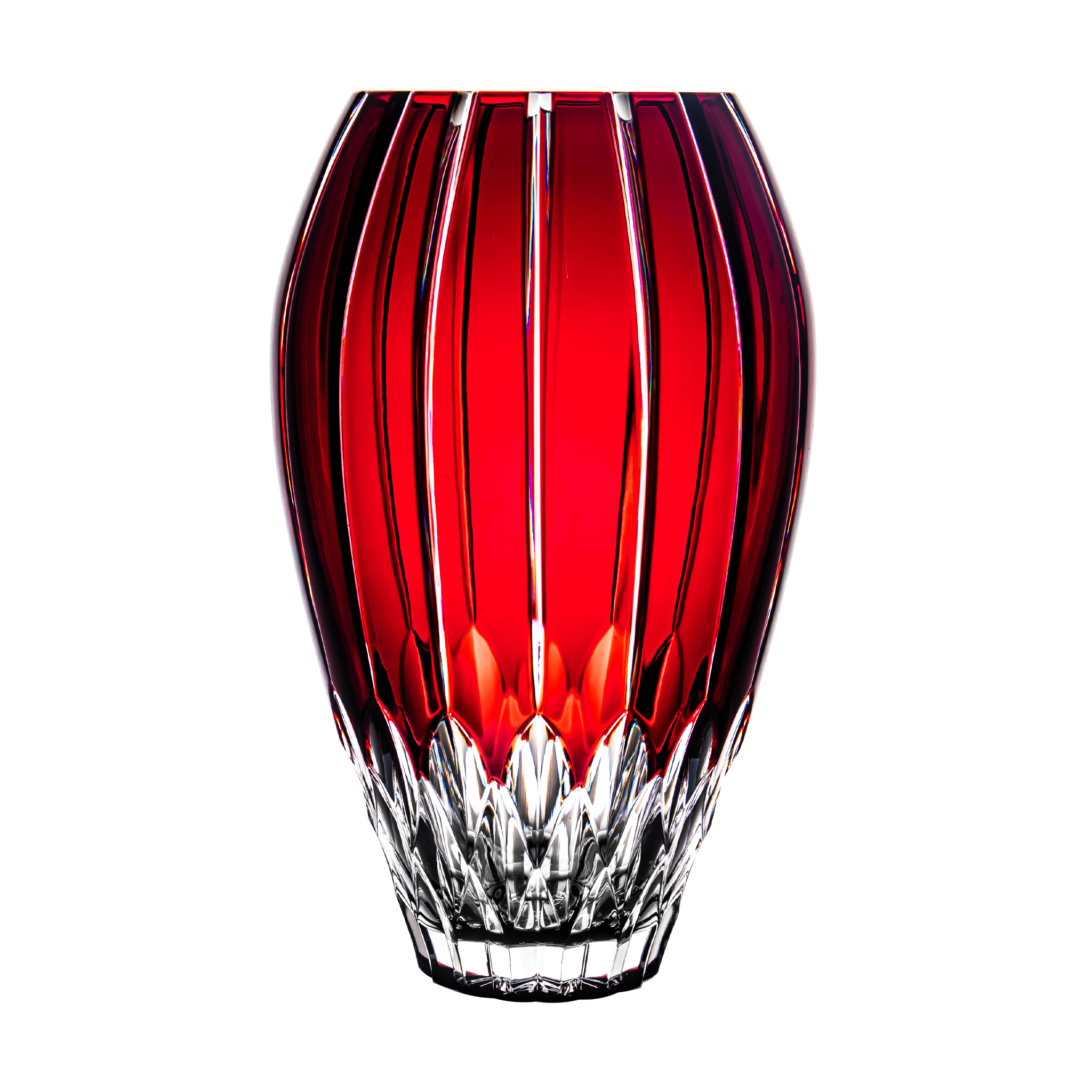 Castille Ruby Red Vase 9.1 in 2nd Edition - Ajka Crystal