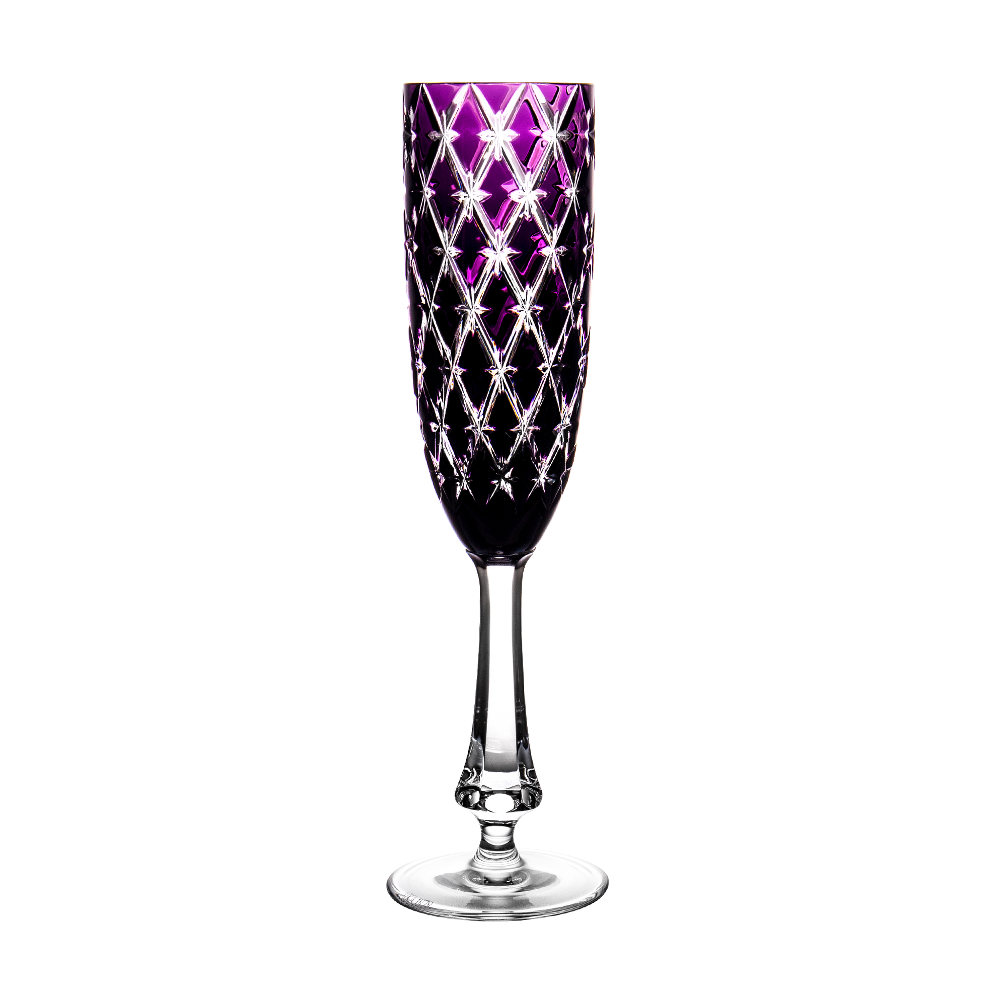 Stars Purple Champagne Flute