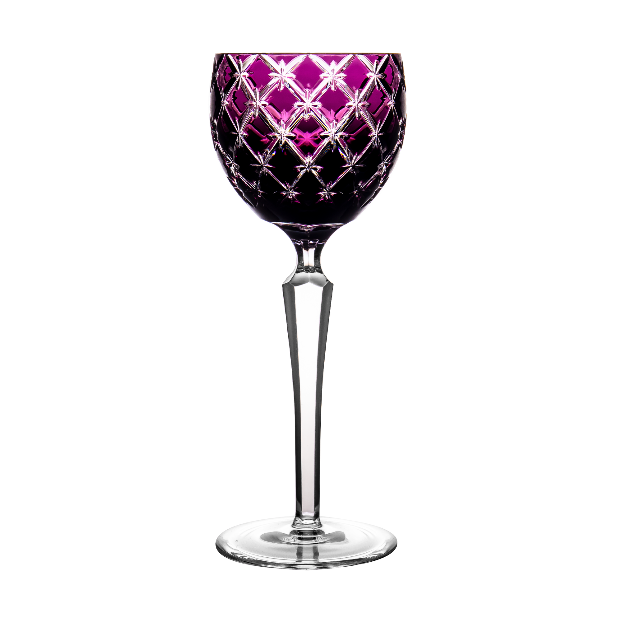 Stars Purple Large Wine Glass