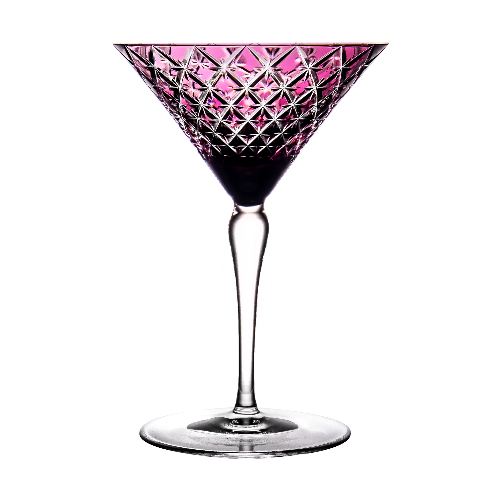 Stars Purple Martini Glass