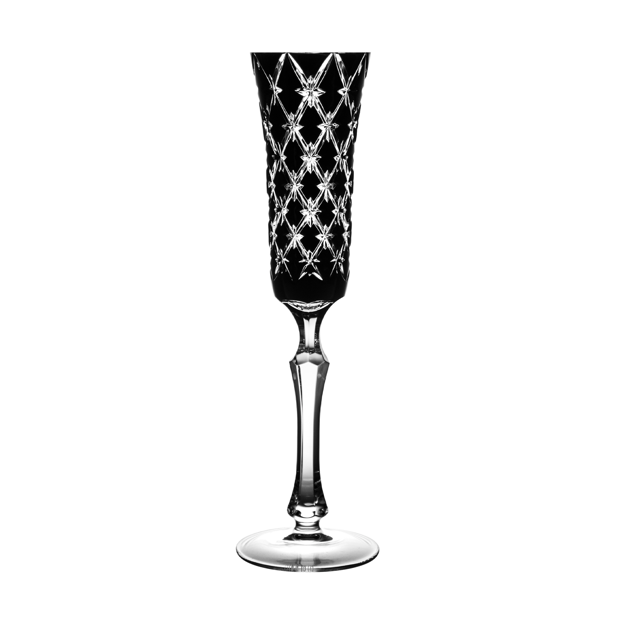 Stars Black Champagne Flute