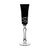 Birks Crystal Silver Ribbon Black Champagne Flute