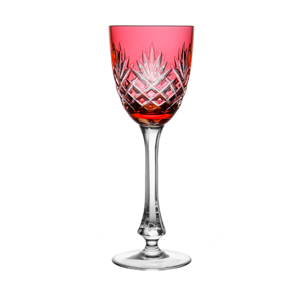 Fabergé Odessa Golden Red Large Wine Glass Ajka Crystal