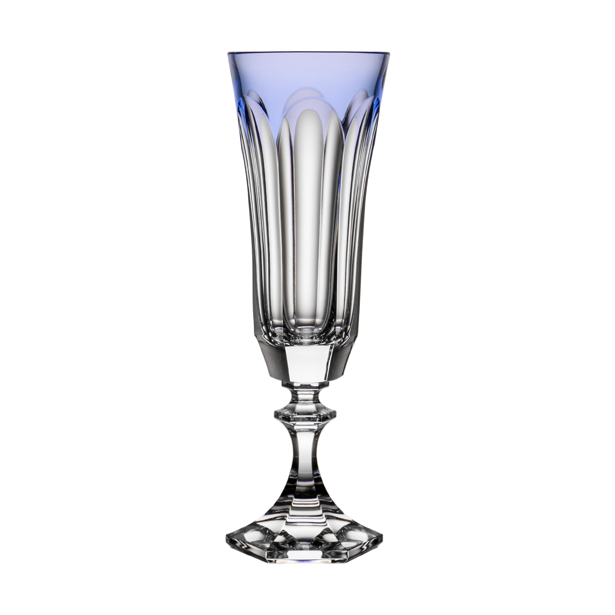 Cristal de Sèvres Chenonceaux Light Blue Champagne Glass - Ajka