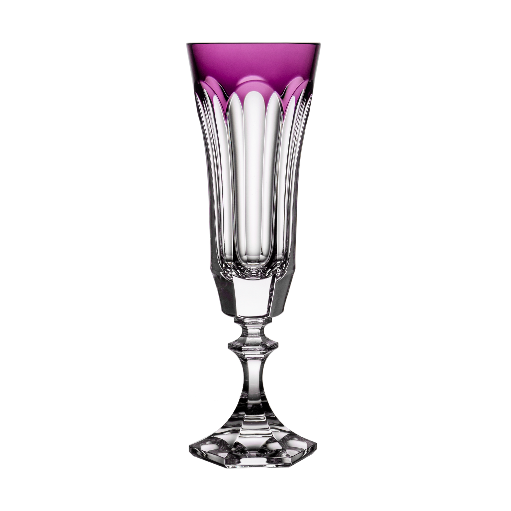 Cristal de Sèvres Chenonceaux Purple Champagne Glass