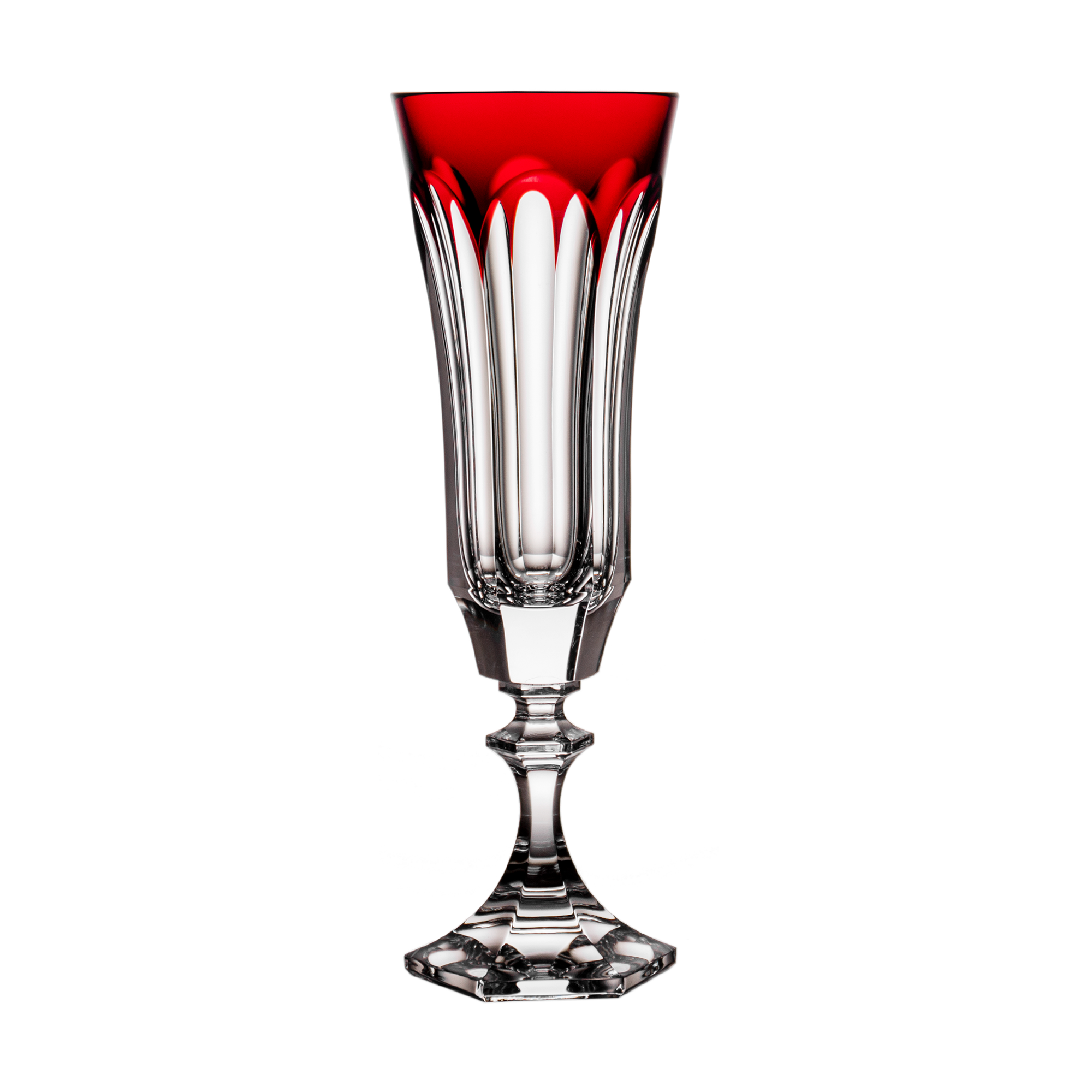Cristal de Sèvres Chenonceaux Ruby Red Champagne Glass